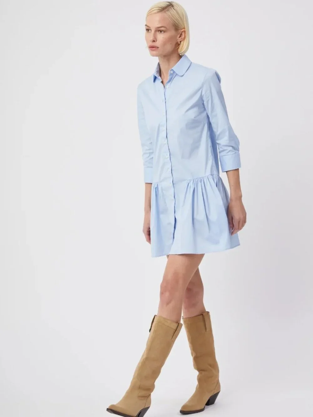 Rochelle Behrens The Drop Waist Shirt Dress S - Picture 3 of 16
